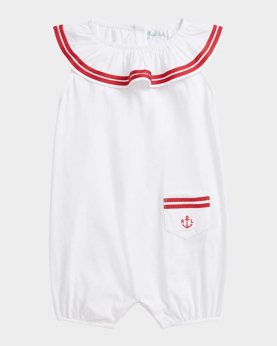 Girl's Nautical Inspired Romper, Size 3M-